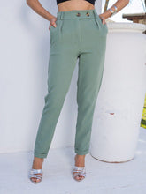 Calça Feminina Alfaiataria Verde Menta